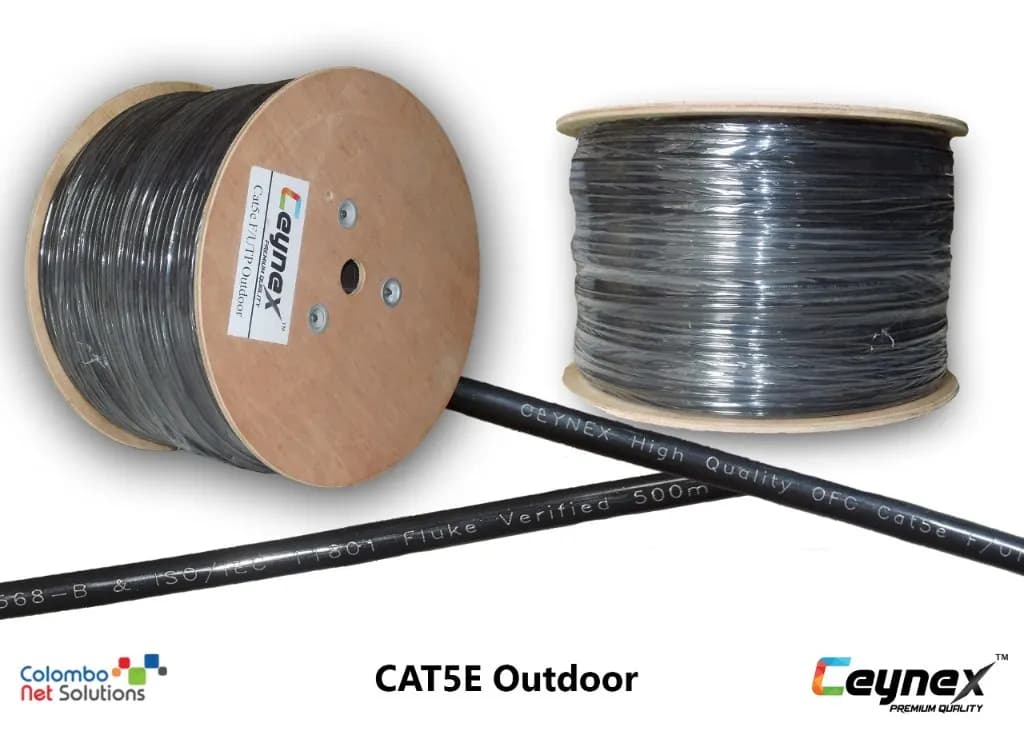 Ceynex outdoor CAT5e cable on wooden reels