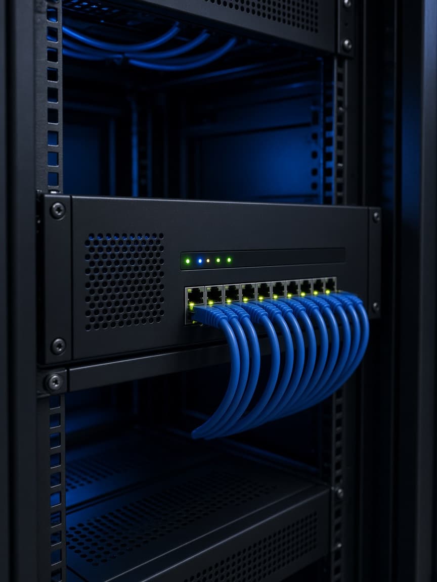 Firewall appliance in a network cabinet